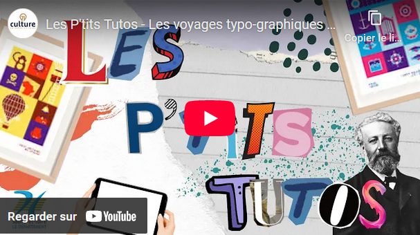 Capture d'écran de la vidéo sur YouTube "Les voyages typo-graphiques de Jules Verne"