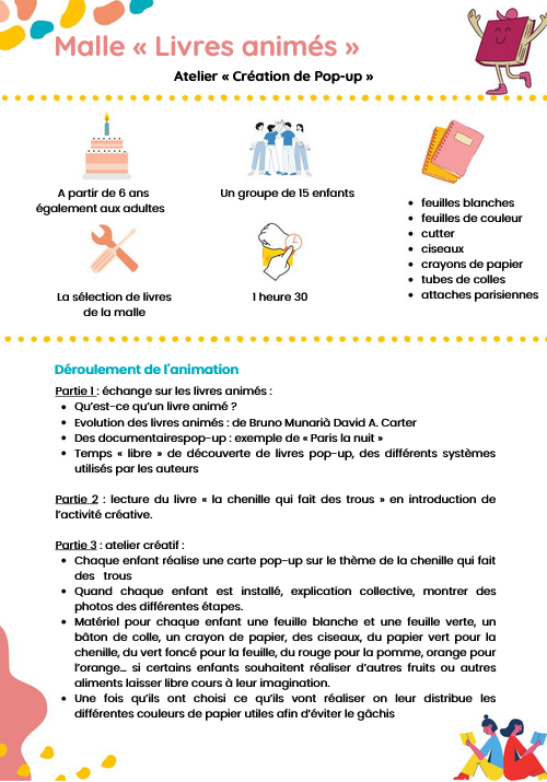Fiche activité de la malle "Livres animés" publiée sur Calameo