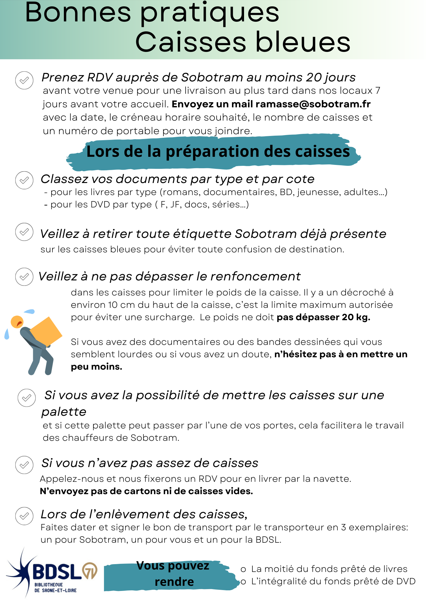 Bonnes pratiques Caisses bleues