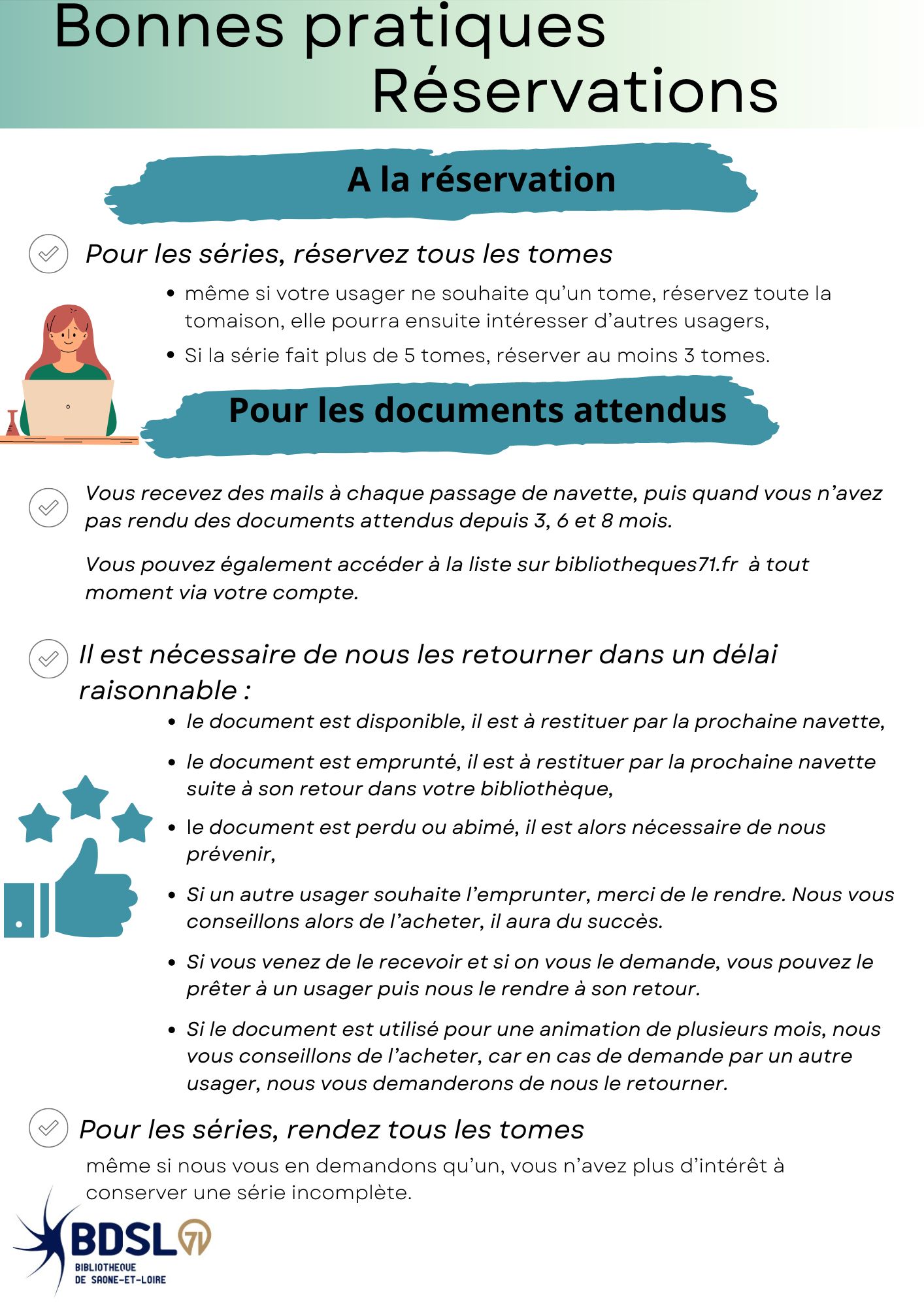 Affiche Canva sur les réservations