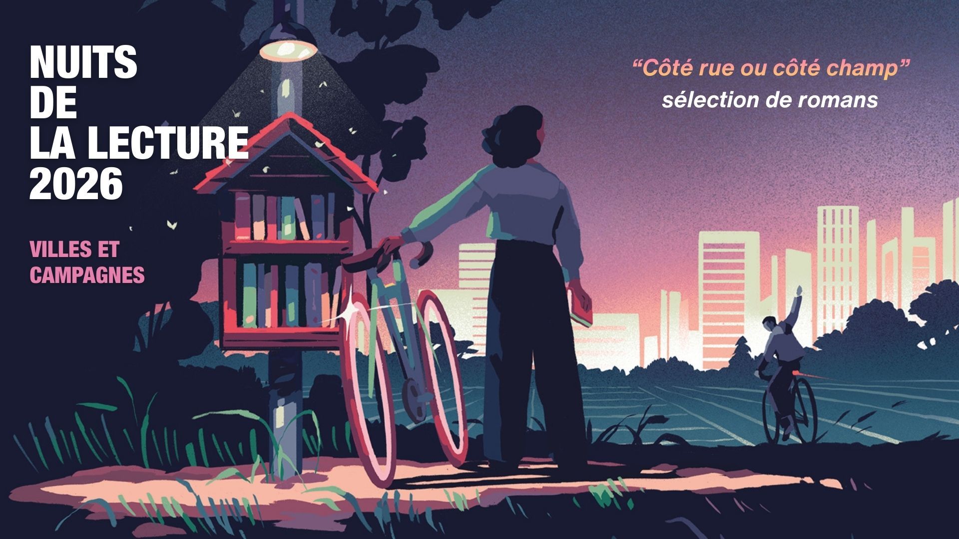 Nuits de la lecture 2026 Villes et campagnes "côté rue ou côté champ" sélection de romans